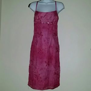 Nanette Lepore Silk Sequin Pink Dress 10